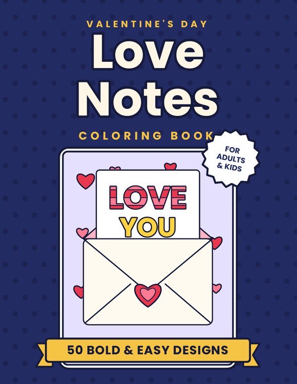 Love Notes coloring book cover